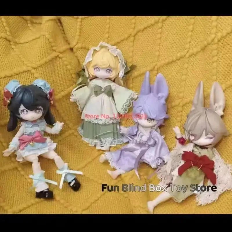 En Stock, muñeca insible auténtica, Luna, tiempo, conejo, tesoro, 12 puntos, caja ciega Bjd, caja misteriosa, figura de acción, juguete para regalo de moda