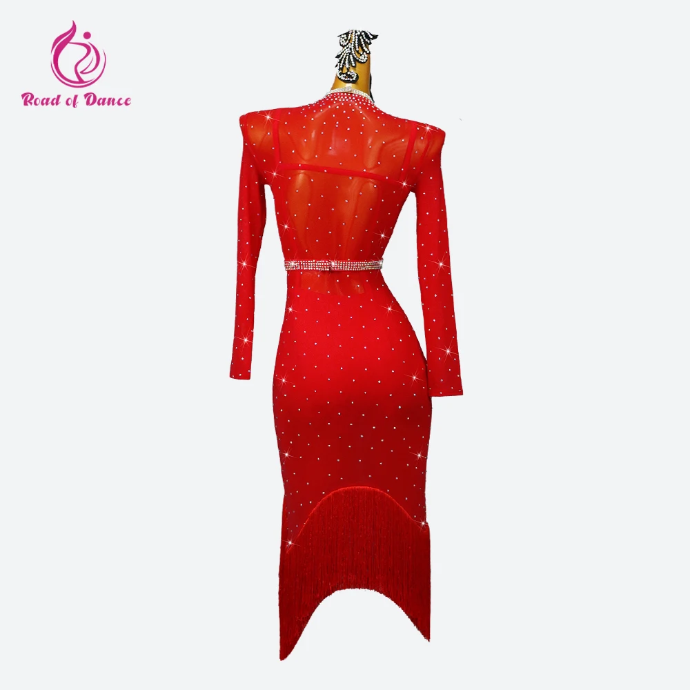 

New Latin Dance Dresses Women Competition Fringed Skirt Girls Sexy Clothing Samba Midi Costume Female Cabaret Prom Stage Outfits