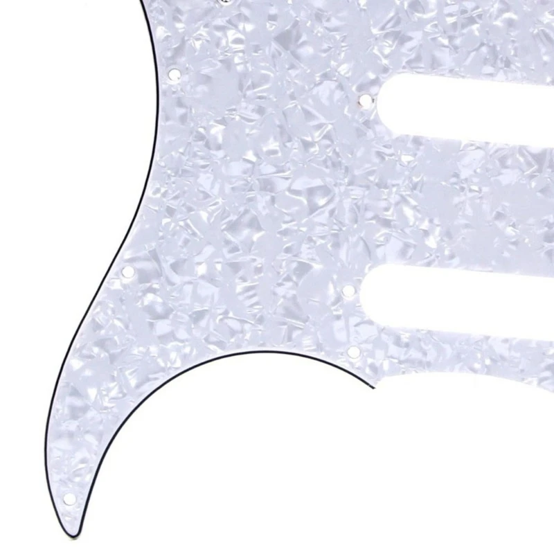 Electric Guitar Pickguard 3-Ply Anti-Scratch Plate for FD ST S-S-Double Parts Wh