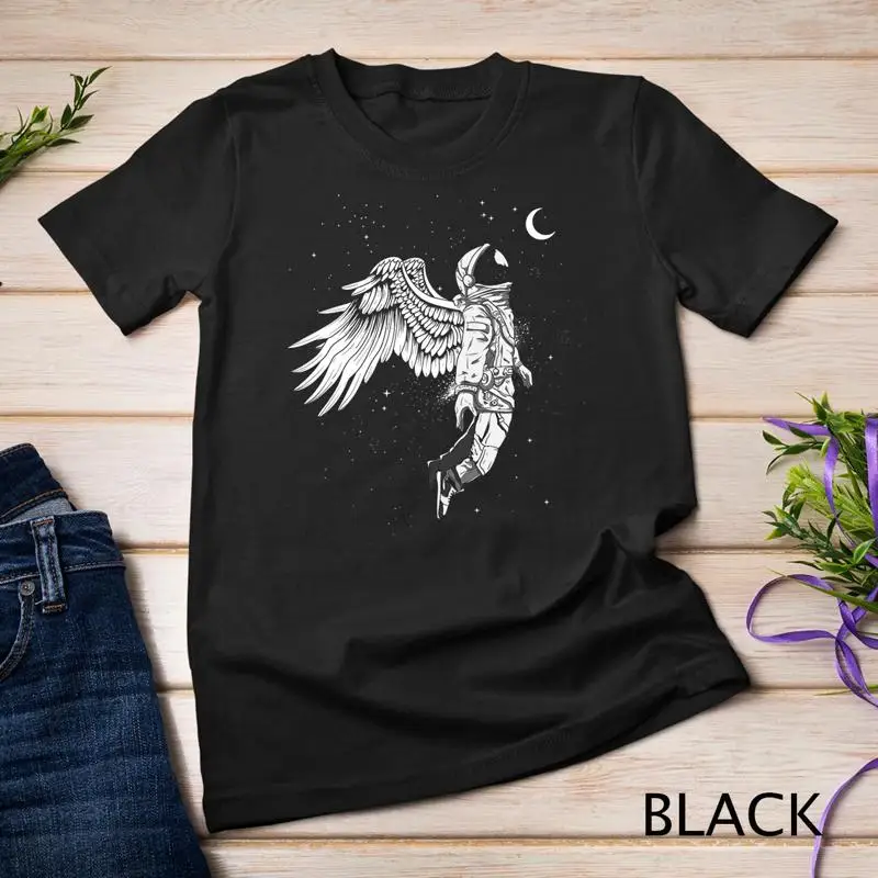 I Just Need My Space Flying Astronaut Angel Wing in Sneakers Unisex T-shirt