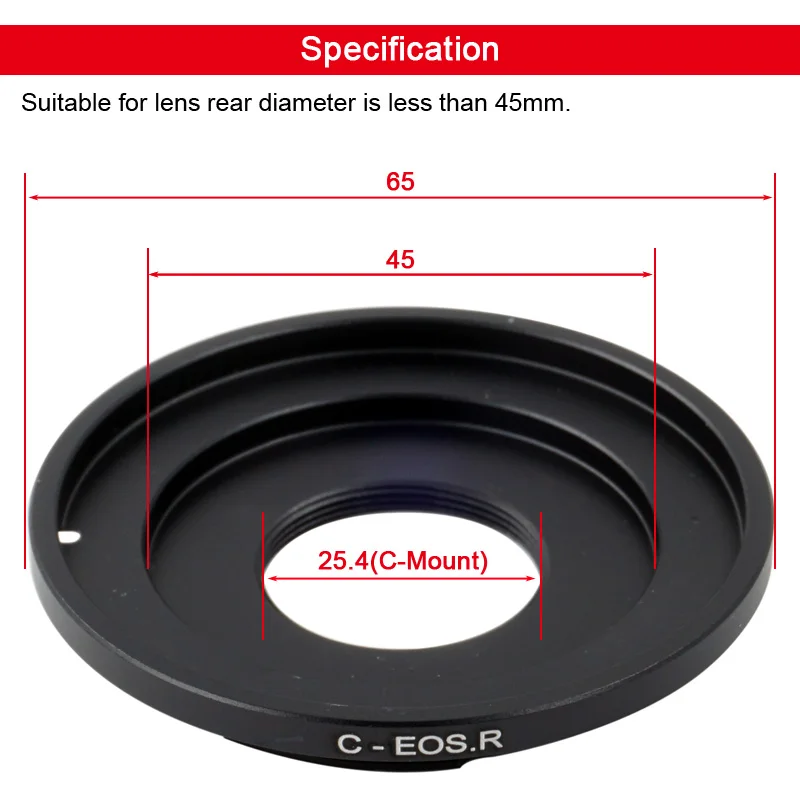 Adattatore C-EOSR per obiettivo CCTV con attacco C per fotocamera Canon EOS R R5 R6 R7 R8 R10 R50 R100