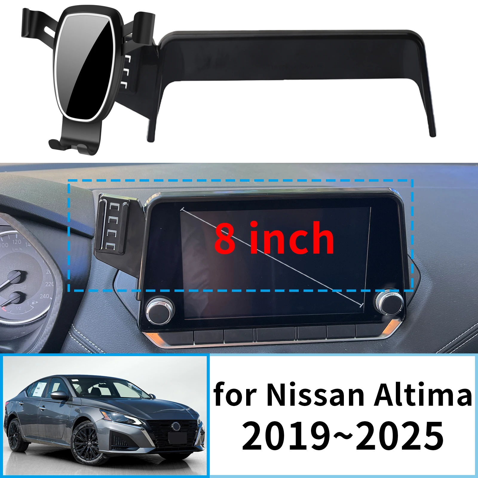 

fit for Nissan Altima L34 2019 2020 2021 2022-2025 (8/7inch) Navigation Bracke Screen Base Phone Holder Mount Car ​​accessoires