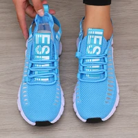 Women's Sports Shoes Mesh Lightweight Soft Sole Jogging Strap Breathable Fashion Sports Walking Casual Tennis Flat Shoes for Men - Image 3