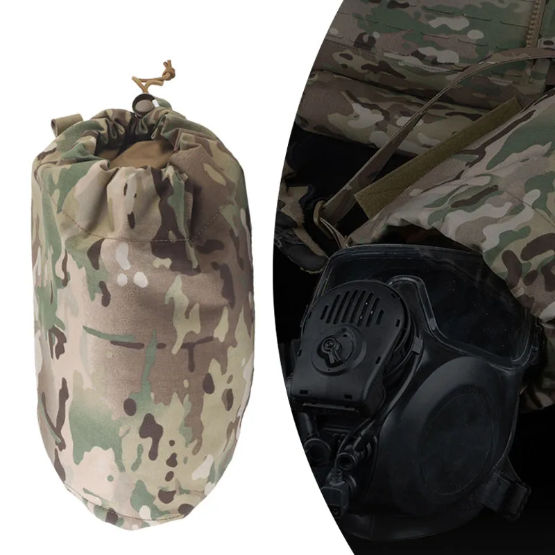 

Tactical camouflage storage bag Multifunctional storage bag MOLLE mount drawstring tightening vest under the bag elastic rope