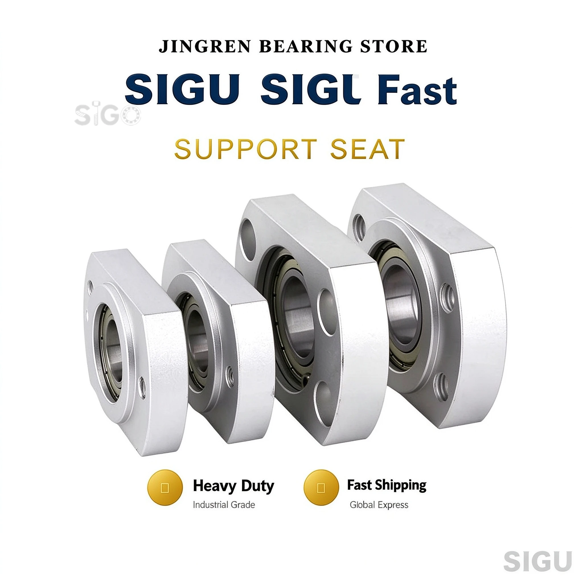 Edge Cut Flange Aluminum Alloy Bearing Seat BACA 6804 6904 6004 6204 6805 6905 6005 6205 6806 ZZ