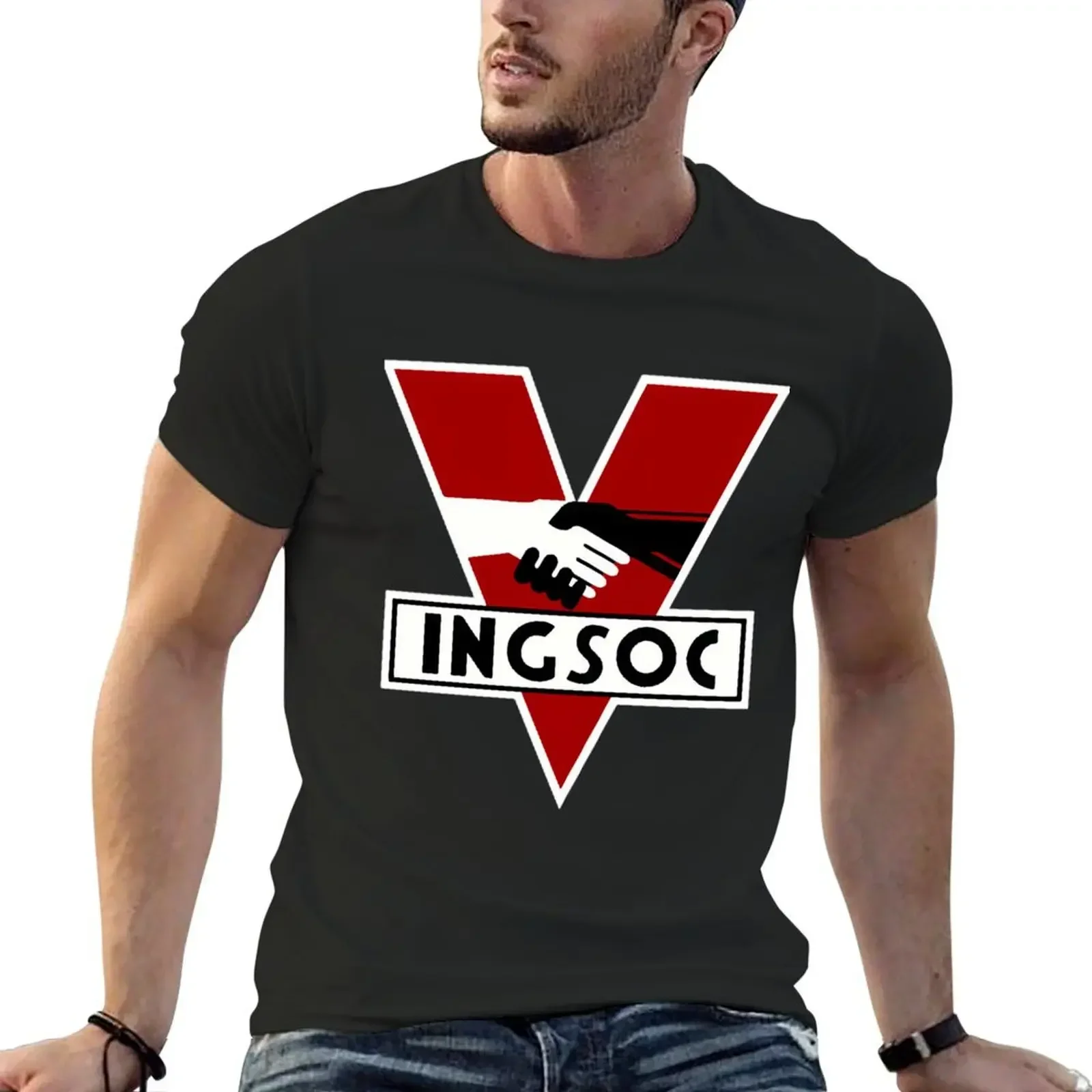 1984 Ingsoc Logo T-Shirt boys whites designer shirts plus size tops t shirt men 100℅ cotton