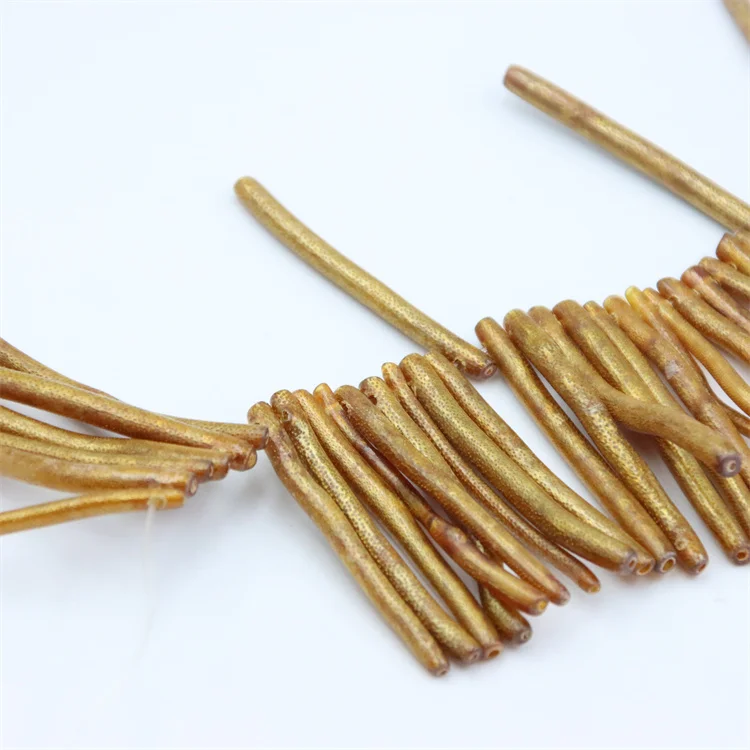 Irregular Tiny Branch Golden Coral Beads Good Quality Charms For Jewelry Making Diy Tribal Necklaces Earrings Accessories  Gifts