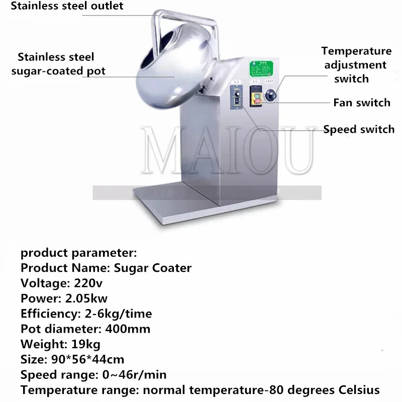 Small Chocolate Candy Coating Machine Sugar Coated Pan on Hot Sale