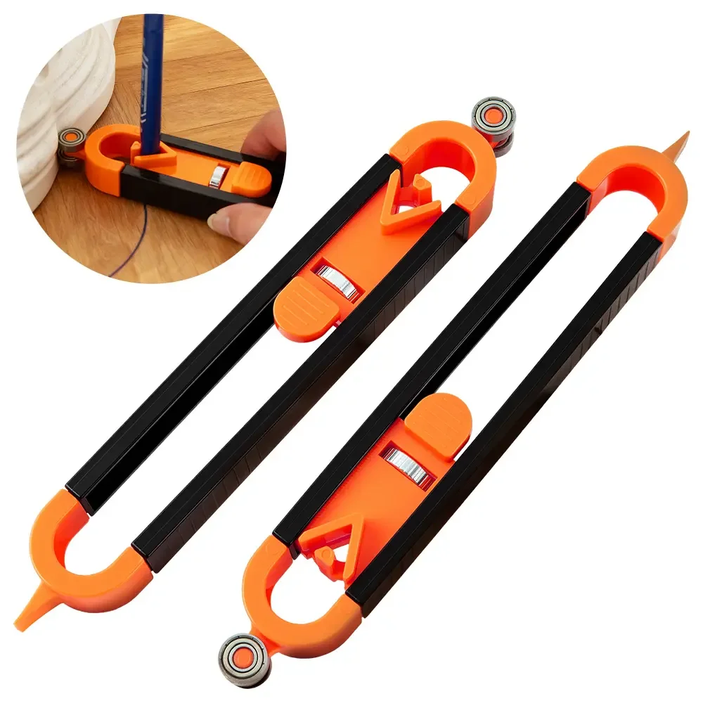 1pcs Portable Locking Contour Gauge High Accuracy Shape Copier for Woodworking Tile Flooring Pipe Cutting