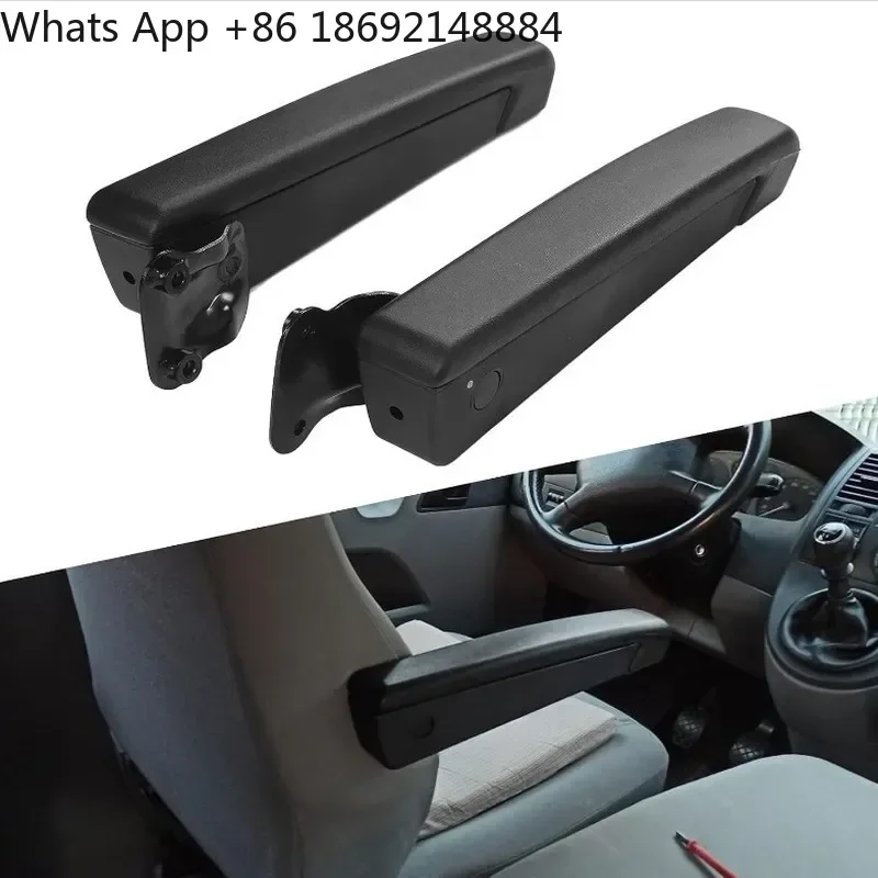 Adjustable Angle Car Armrest with Shockproof PU Sponge Black Universal Replacement for Car RV Truck