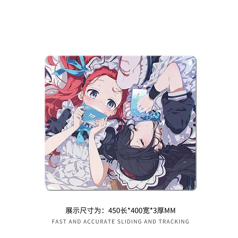 Ins Girl Glazen Muismat XS Glad Mat Oppervlak Secundaire Yuan Anime Desktop Mat Gehard Upgrade FPS Kantooraccessoires Pad