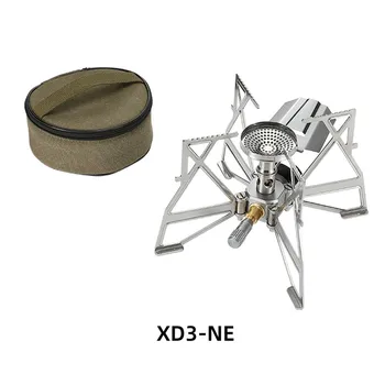 Campingmoon XD3-NE 야외 캠핑 접이식 버너 스토브, 무전기 분할 난로, 등산 휴대용 방풍 가스 스토브 캠핑문