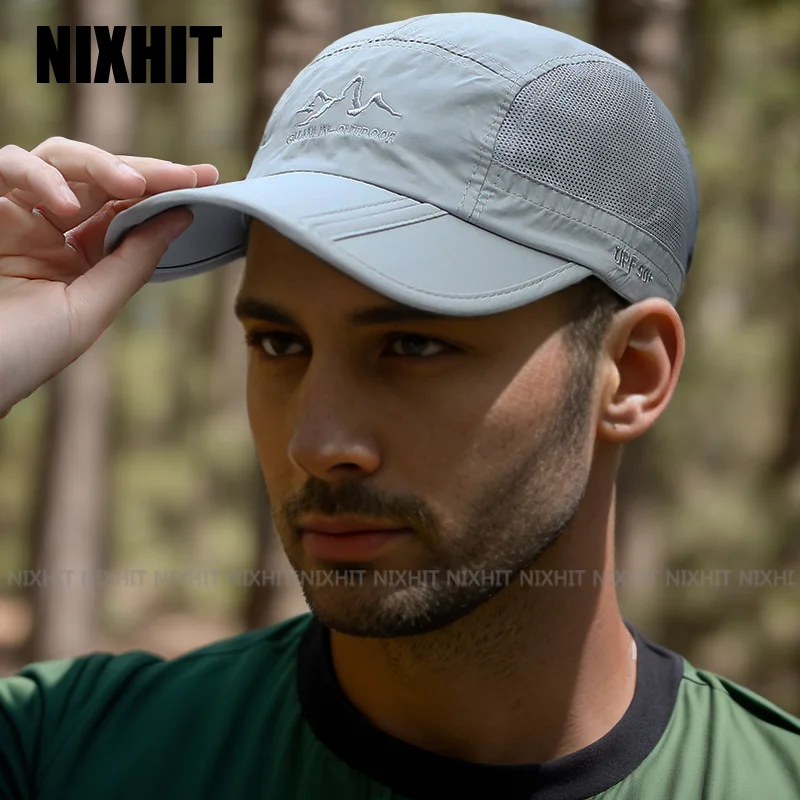 NIXHIT gorra de béisbol para hombre y mujer, gorro de secado rápido, plegable, transpirable, fino, para deportes al aire libre, montañismo,