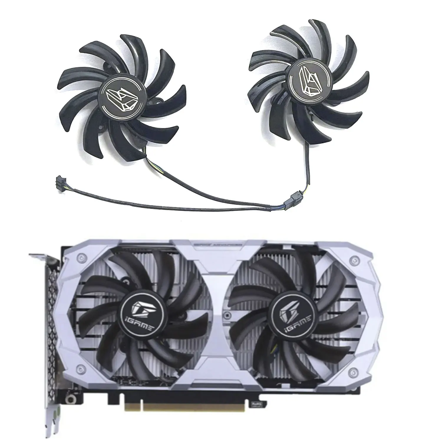 

Brand new 2FAN 85MM 4PIN GTX1650 GPU fan suitable for Colorful IGame Geforce GTX 1650 Super Ultra 4G graphics card cooling