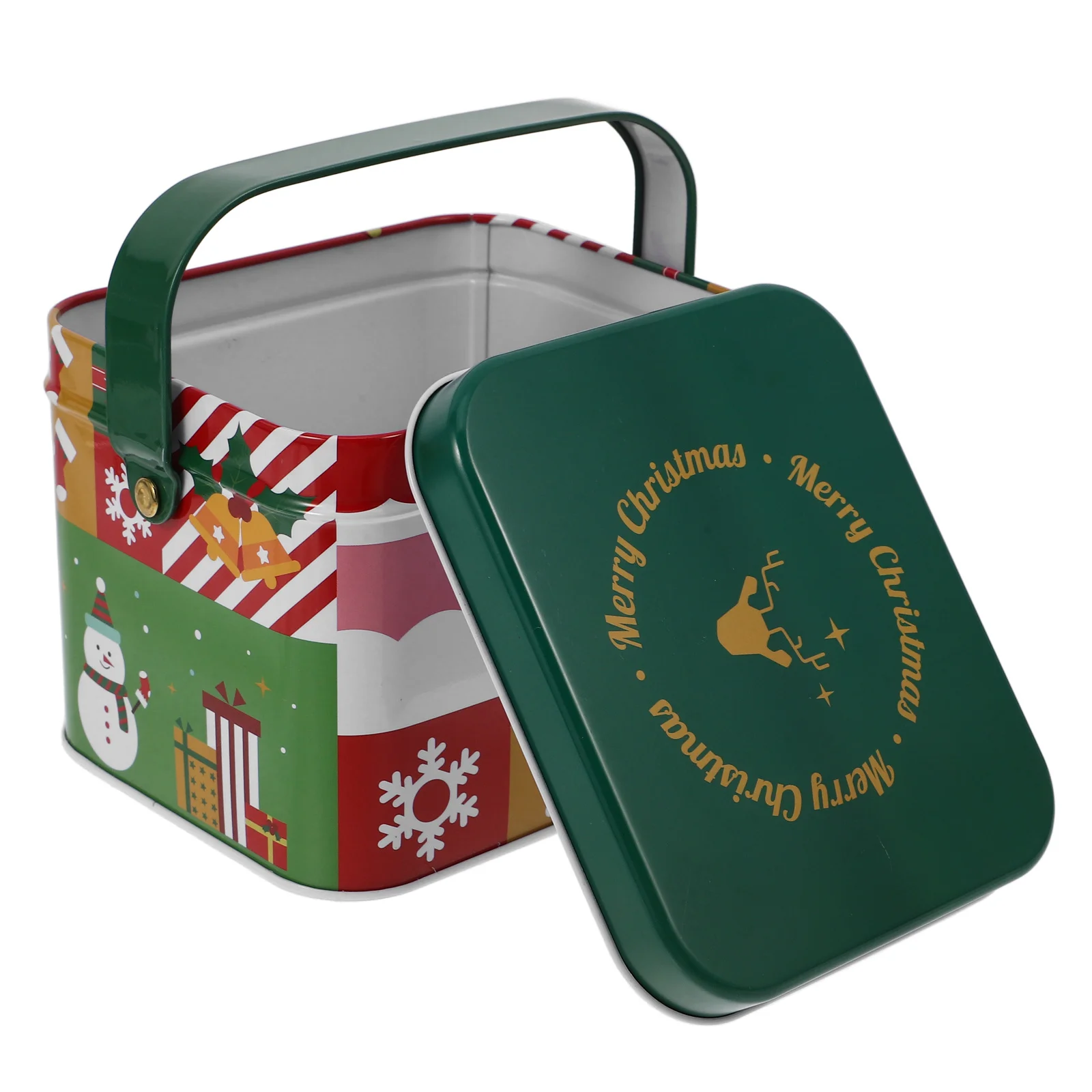 

Metal Christmas Tinplate Box for Cookies Biscuits Candies Elegant Decoration Storage Solution Holiday Supplies