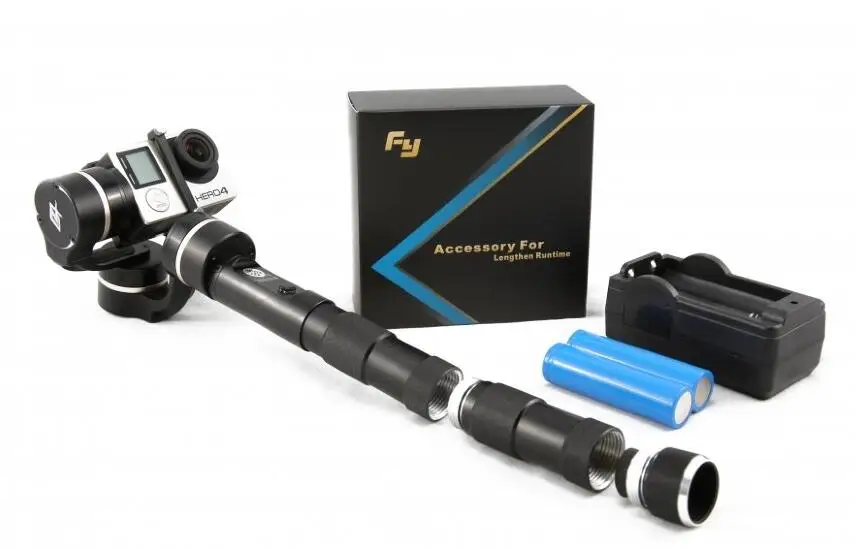 

18650 Battery Extender Tube & Charger USB for Feiyu FY G4/G4S/G4 GS/G4 Plus Handheld Gimbal stabilizer to Lengthen Run-time