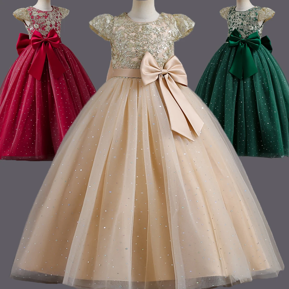 3-12 Years Girls Princess Bridesmaid Dress Kids Long Prom Ball Gowns  Children Wedding Birthday Party Dresses Christmas Vestidos - AliExpress 1501