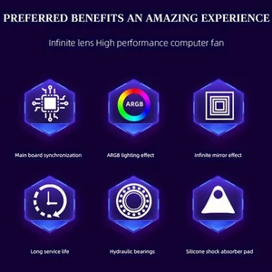 PRISM4 Pro Argb -Fan 120mm PC Case Fan Kit 4Pin PWM CPU -Kühllagger 3Pin 5V RGB 12 cm Computerfan für Spiele 10 Hauptverkaufskühler 5V 3 Pins - №2