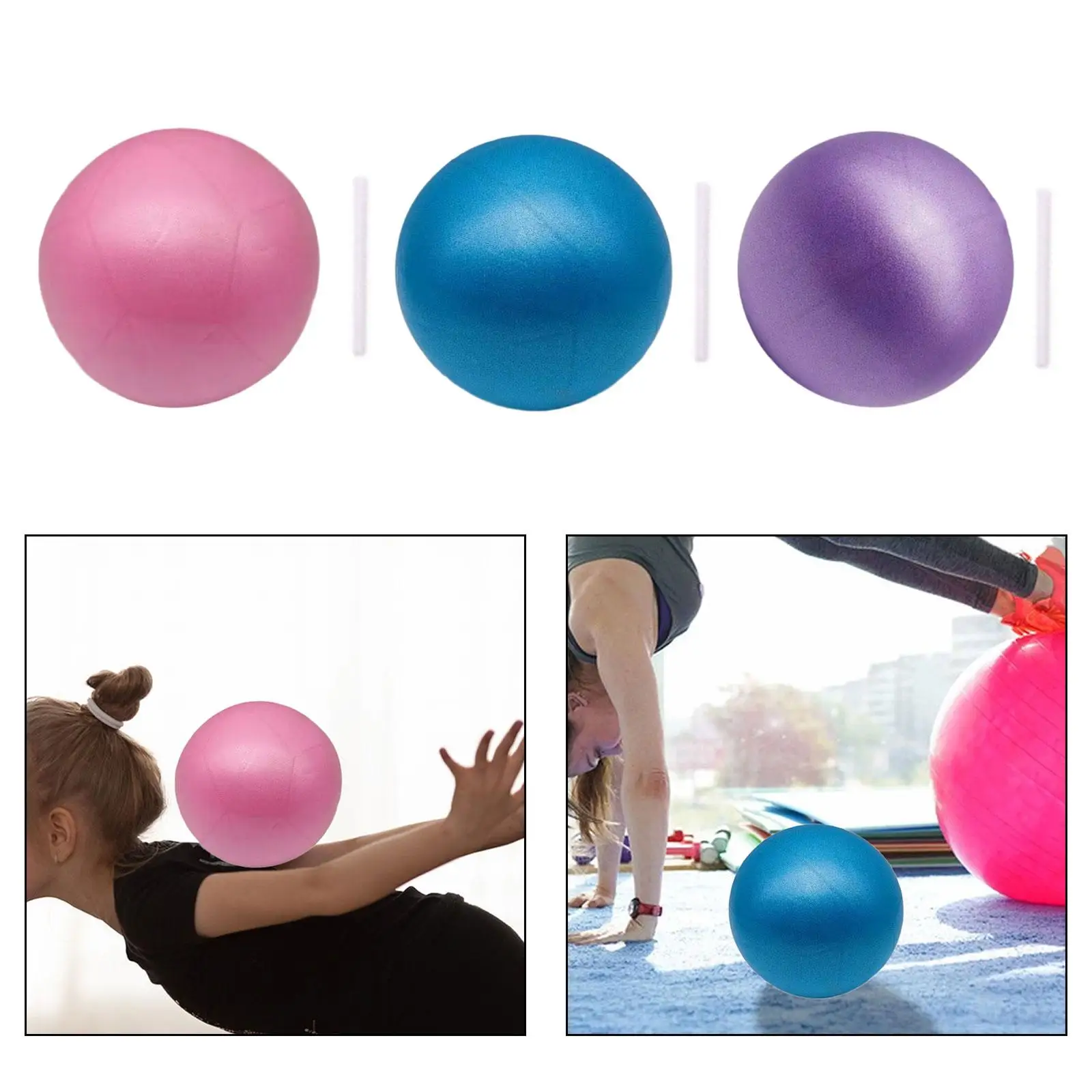 Bola de pilates pequena, bola de ioga, explosão, antiderrapante, bola de equilíbrio, bola de exercício para estabilidade e alongamento