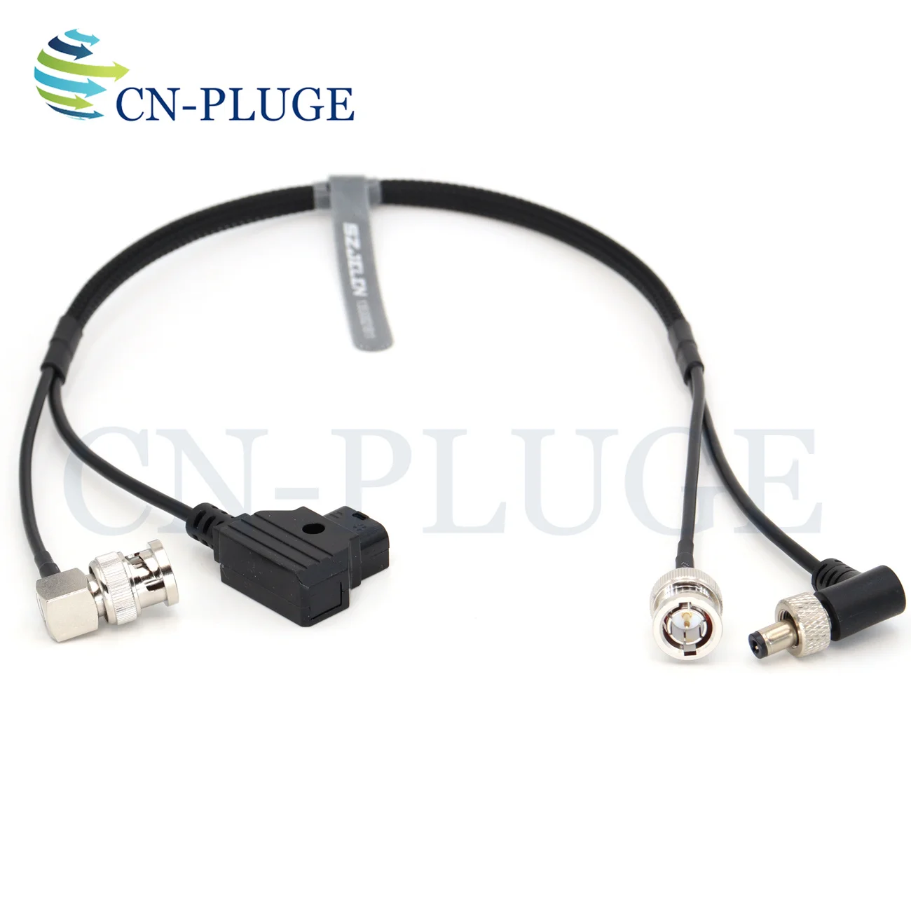 D-Tap to DC 5.5x2.5mm Lockable Cable+SDI Video Cable, for Blackmagic Video Assistance 4K Monitor/Axis/ATOMOS Monitor Power Cable