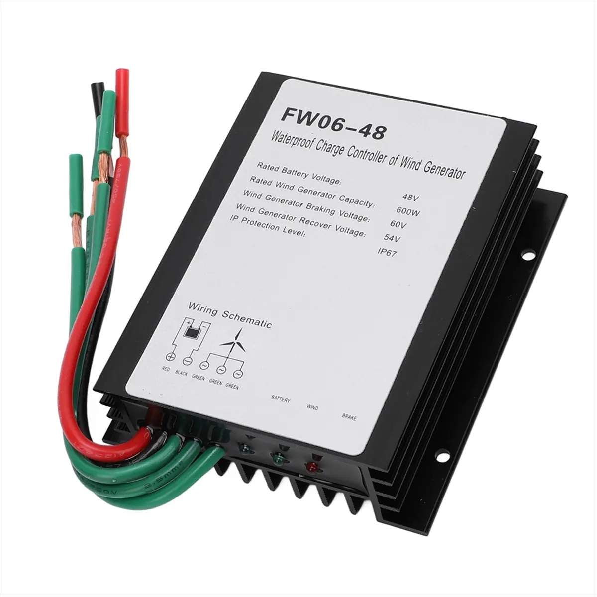 A64I MPPT Wind Turbine Charge Controller 48V Led IP67 Waterproof Automatic Controller for 0 to 600w Wind Turbine Generator