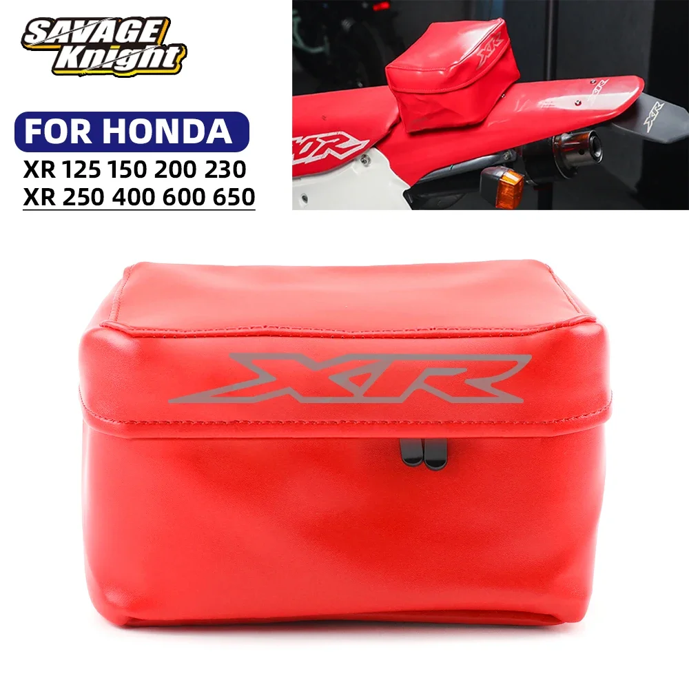 

Tail Rear Bag For HONDA XR125 XR150 XR200 XR230 XR250 XR400 XR600 650 Motorcycle Bag Luggage Storage Tool Bag Leather Waterproof