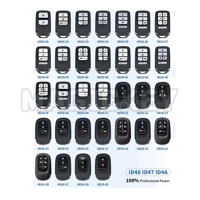 2026 Lonsdor for HONDA HD30 Series Keys CIVIC/ ACCORD/ CR-V/ ODYSSEY/ HR-V.etc ID46 ID47 ID4A 2013-2025