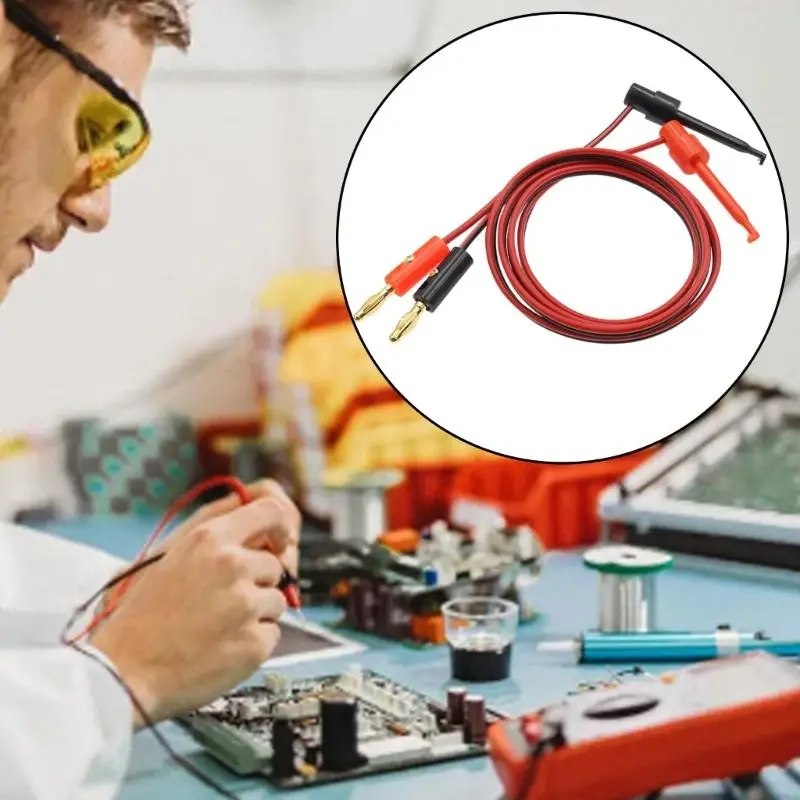 U0DF Banana Plug Test Leads Wire Connector with Copper Wire Cores Suitable for Multimeter Instrumentation & Tool Accessories