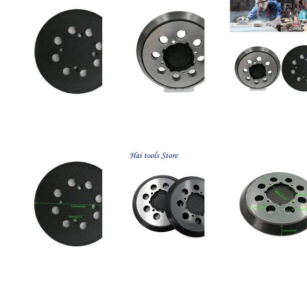 

X37E 5"/125mm 8 Holes Hook-&-Loop Replacement Sander Pad Anti-blocking Backup