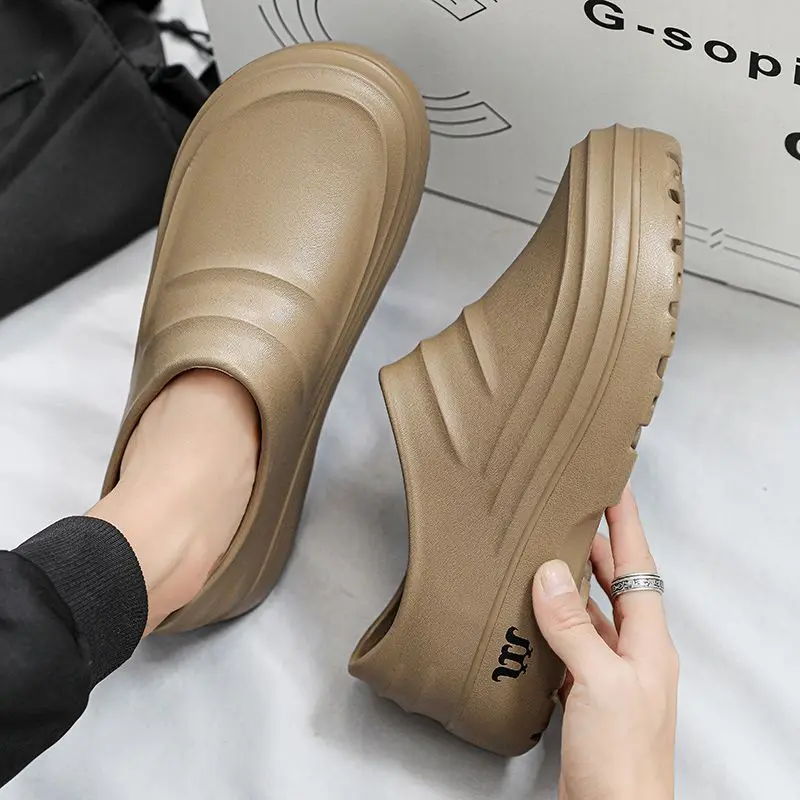 Summer Chef Shoes Casual Trendy Slipper Anti Slip and Oil Proof Work Shoes Lazy Slippers One Step Fashion Garden Shoes For Beach