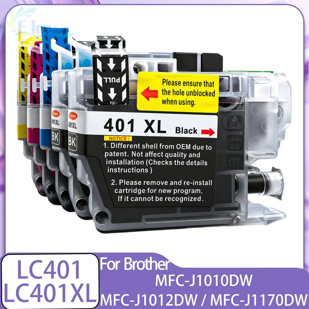 LC401 LC401XL Ink Cartridge For Brother LC 401 LC 401XL 401 Compatible For Brother MFC-J1010DW MFC-J1012DW MFC-J1170DW Printer