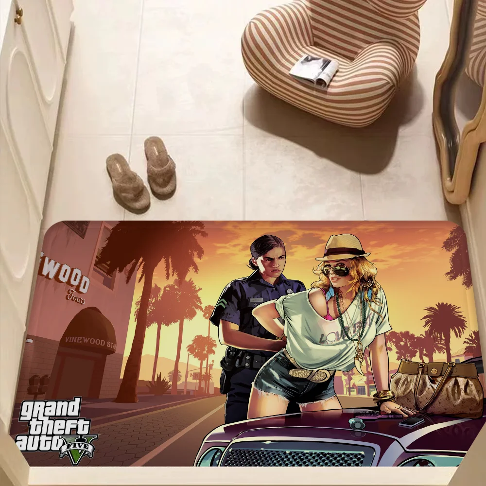 Grand Theft-Auto GTA-V Game Floor Mat Cheaper Anti-slip Modern Living Room Balcony Printed Bedside Mats