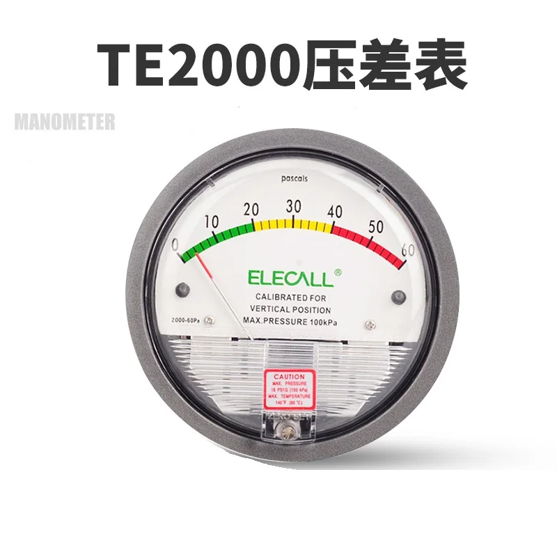 TE2000 Shaped Pressure Differential Gauge   Micro   Barometer  vaccum