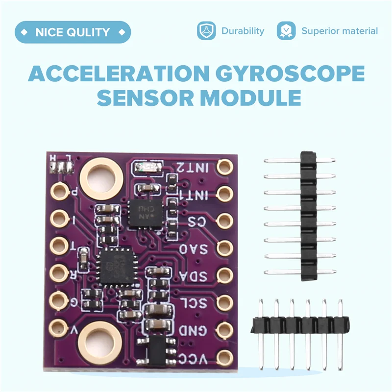 B04C-ICM-45686 ICM-42688 BMI323 6-Axis Acceleration Gyroscope Sensor Module 601N1 BMI323