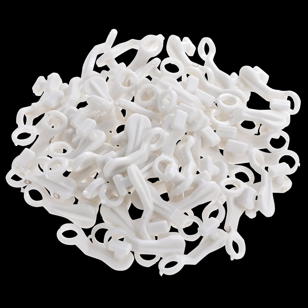 

50Pcs S Shape Rod Slides Plastic Curtain Rail Track Gliders Hook for Window Door Shower Curtains curtain hooks