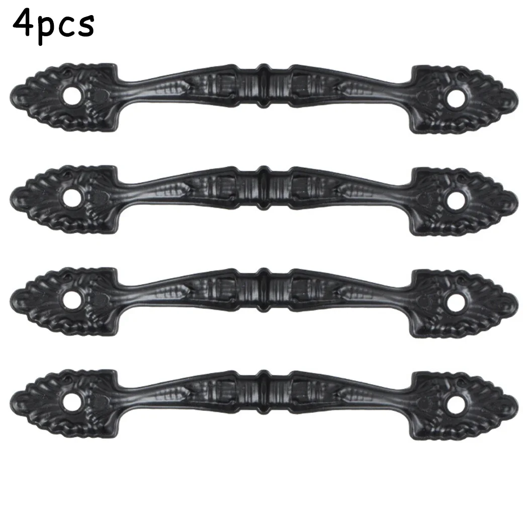 

Cabinet Pull Handle Cast Iron Kitchen Shed 140mm/150mm 4pcs Antique Bath Black Cupboard Door Drawer Gate Practical