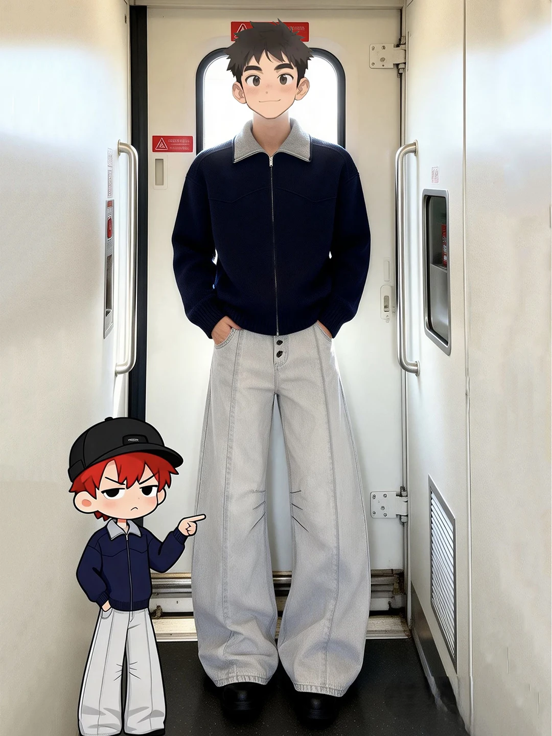 

ay White Buttoned Pleated Wide Leg Men's Jeans High Street Vibe Loose Micro Flared Straight Cut Casual Daily Wear