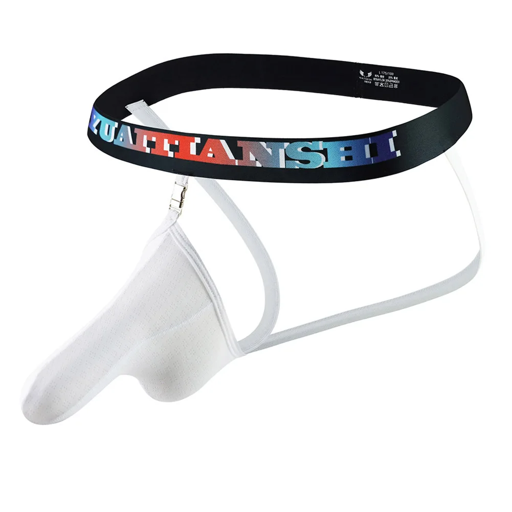 S تنفس الحقيبة سراويل الذكور مثير الملابس الداخلية للرجال أحزمة الوقاية طباعة g-سلسلة النمط الكلاسيكي نسيج خفيف الوزن #3