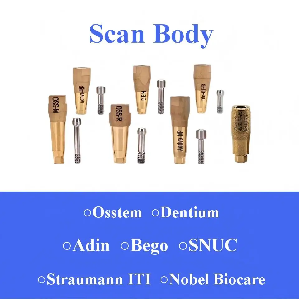 10Pcs Dental Implant Scan Body Fits Multiple Systems Osstem ITI Dentium Intraoral Scanner Positioning Posts Restorative Tool Kit