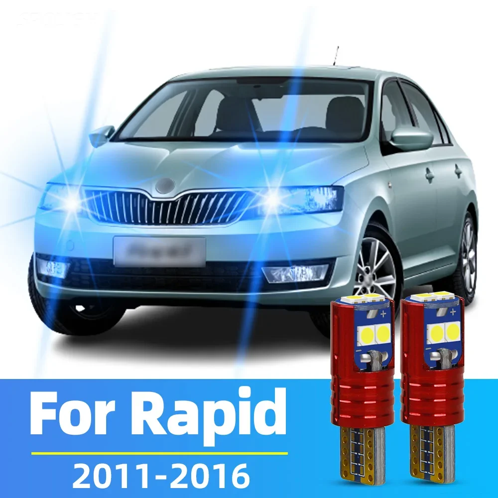 2pcs LED Parking Light For Skoda Rapid NH1 NA2 NH3 Accessories 2011 2012 2013 2014 2015 2016 Clearance Lamp