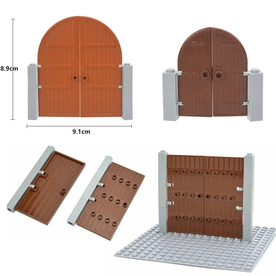1 Juego de puertas de ladrillos 2400 87601 1x5x10 puerta Moc bloques de construcción puerta DIY casa de ciudad ensambla piezas de partículas juguetes educativos para niños