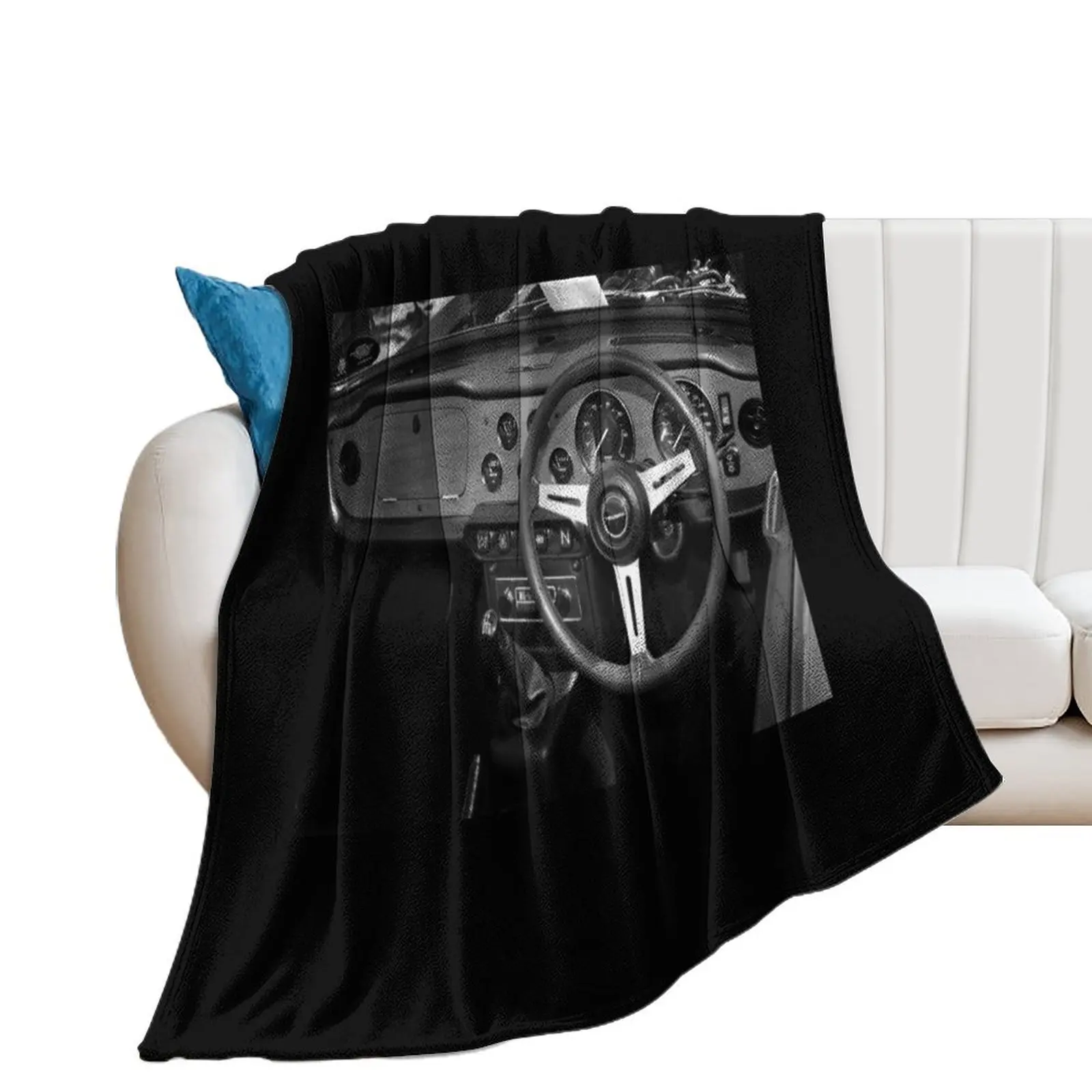 

Classic Triumph TR6 Sports Car Interior Throw Blanket Sofa Throw Vintage Blankets