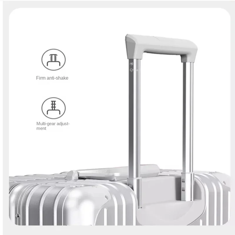 Aluminum-Magnesium Alloy Trolley Case Luggage Boarding Suitcase With Wheels Free Shipping 20 24 26 29 Inches Promotion Suitcases