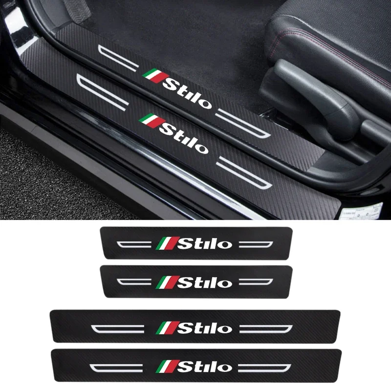 Car Door Edge Protector Stickers for Fiat Stilo Auto Door Sill Stirps Anti Scratch Trunk Bumper Film Threshold Guards Decals