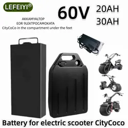 Citycoco60v 20ah 30 Ah Electric Motorcycle Waterproof Lithium Battery 18650 Suitable for CityCoco Electric Scooter Battery