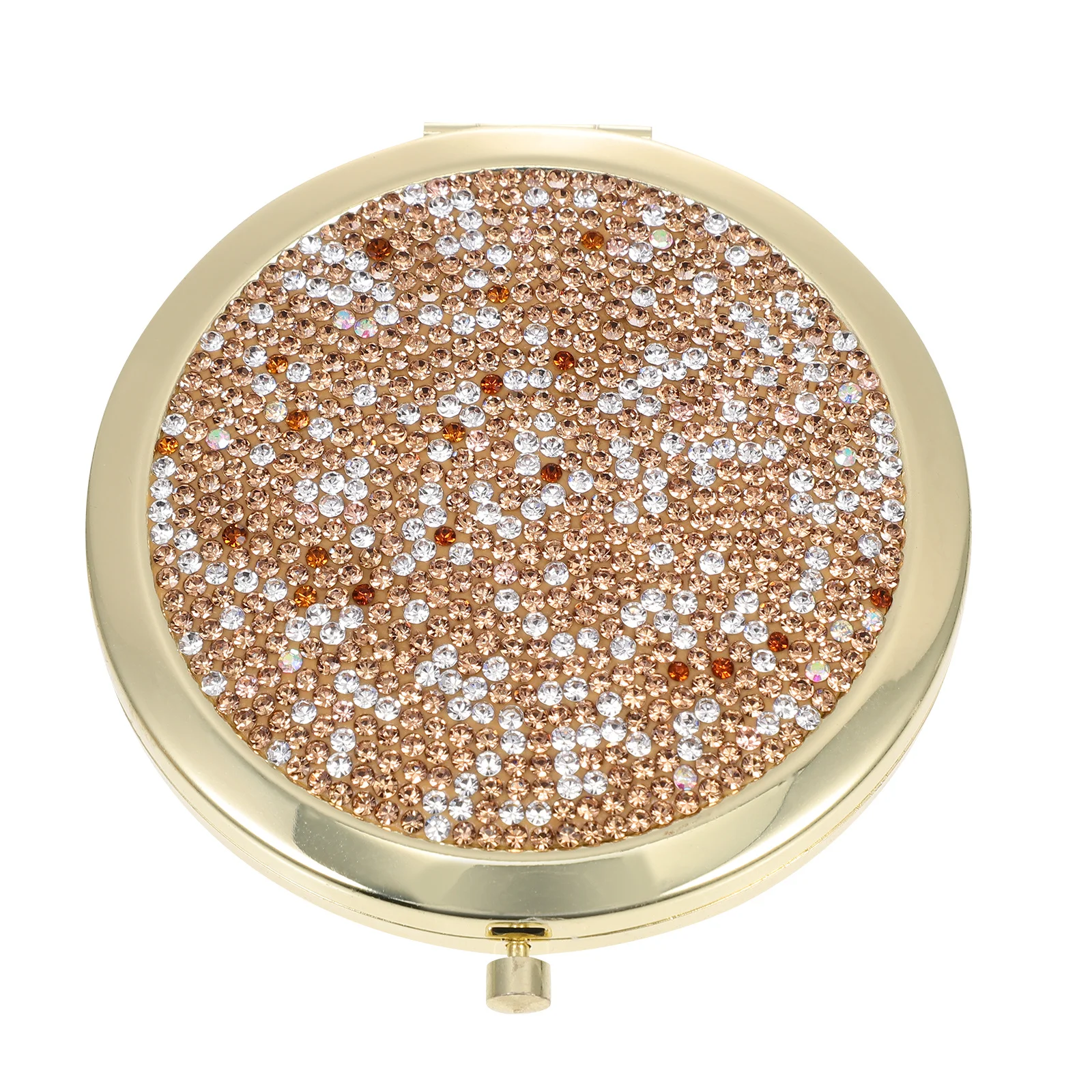 

Double-Side Compact Makeup Mirror Portable Foldable Handheld Tool Chic Metal Pocket Mirror Travel Use Female Gift