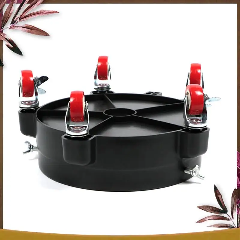 

AB59-11.5 Inch Bucket Dolly Easy Push Removable Rolling Bucket Dolly 5 Roll Swivel Casters To Move 360 Degree Turning Black