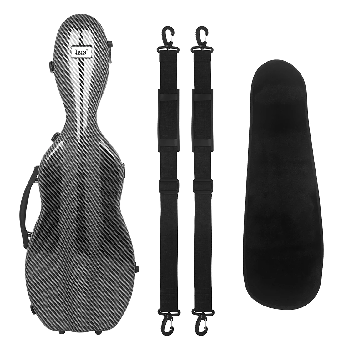 

IRIN 4/4 Violin Case Portable Carbon Fiber Violin Box With Built-in Hygrometer Shoulder Strap Professional Violin Parts