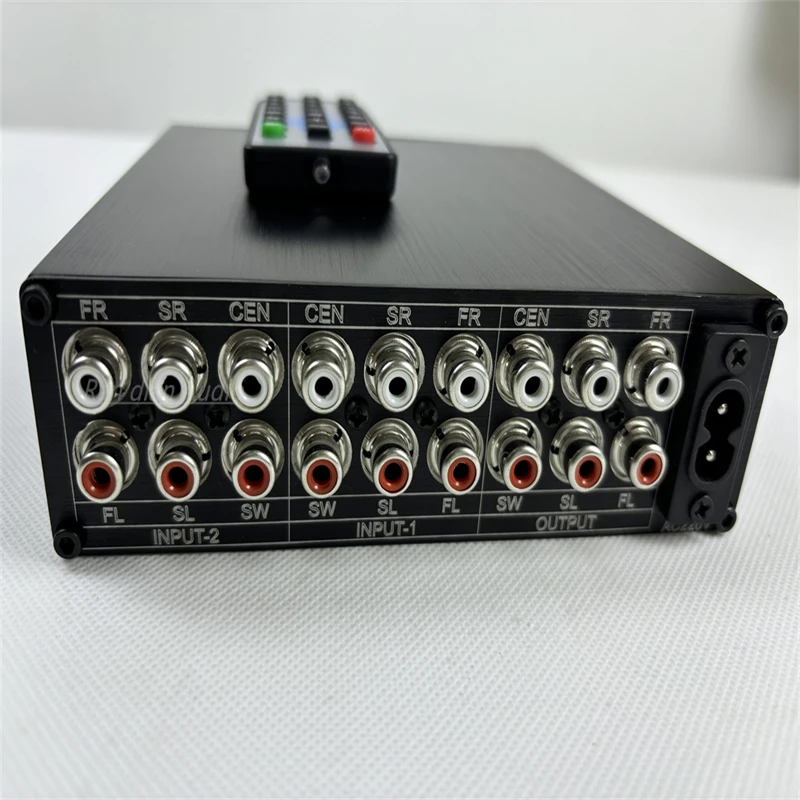 Excellent  5.1 Channel Audio Switcher 2 Input 1 Output Audio Input Selector 5.1CH Audio Switcher With Remote Control