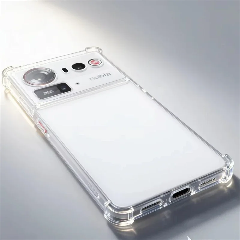 Case For ZTE Nubia Z80 Ultra Z70 S Z60 Ultra Transparent Soft Silicone Cover Shockproof Bumper Anti Fall Airbag Shell